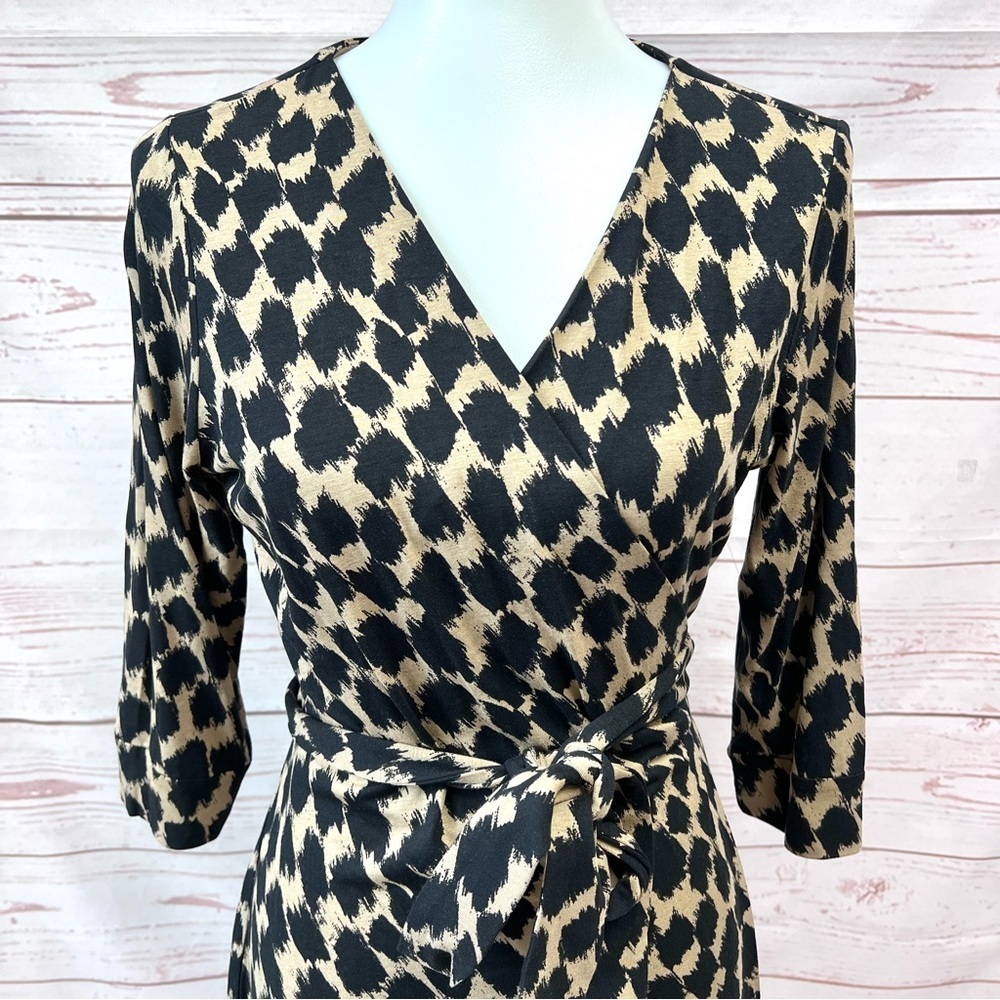 Diane Von Furstenburg Julian Two Henlow Birch Print Wrap Dress - Picture 10 of 14